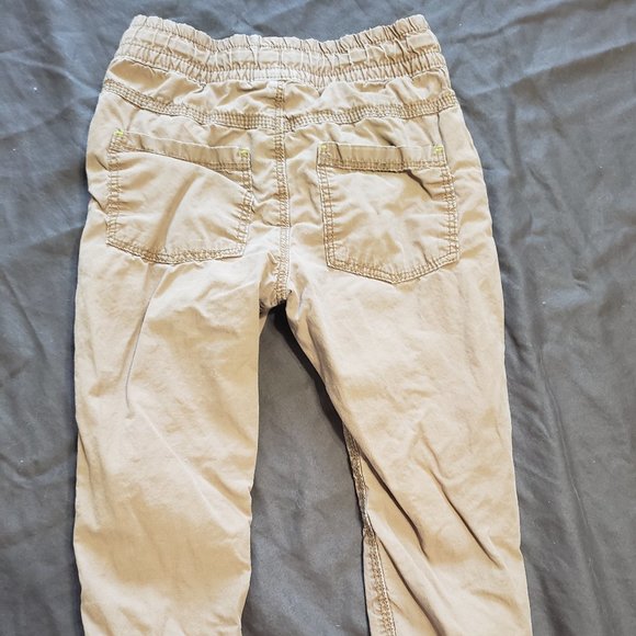 Khaki Lined Pants Adjustable Drawstring F&F Kids 18-24 Month Size 100% Cotton - Picture 2 of 4